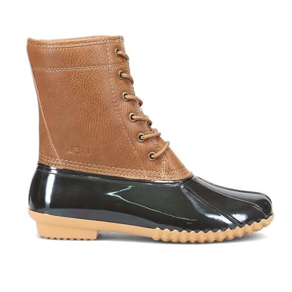 JBU Womens 7 M Chocolate Brown Leather Waterproof Lace Up Boots NIB KC6